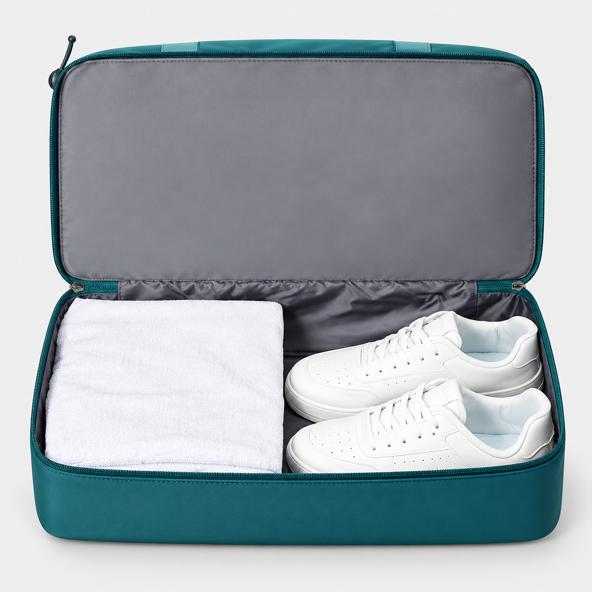 Multifunctional 43L Travel Duffel Bag with Trolley Sleeve, Shoe Pocket & Dry Wet Separation