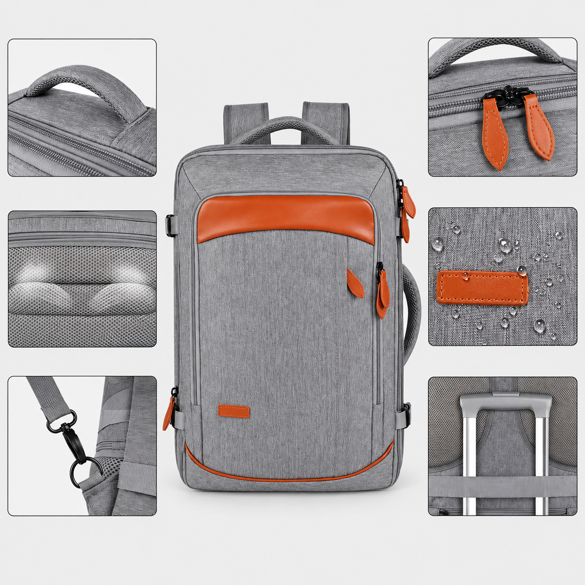 Rucsac de voiaj cu compresie prin vacuum, extensibil, de 40L, cu compartiment pentru laptop