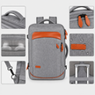 Rucsac de voiaj cu compresie prin vacuum, extensibil, de 40L, cu compartiment pentru laptop