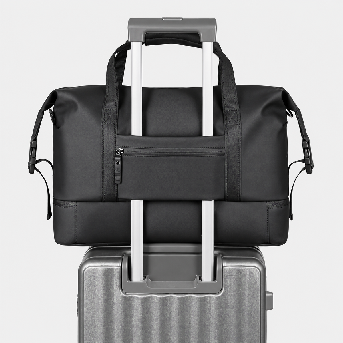 Large Capacity Travel Duffle Bag with Shoe Compartment & Luggage Strap