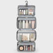 4-Section Foldable Hanging Toiletry Bag with Waterproof Compartments