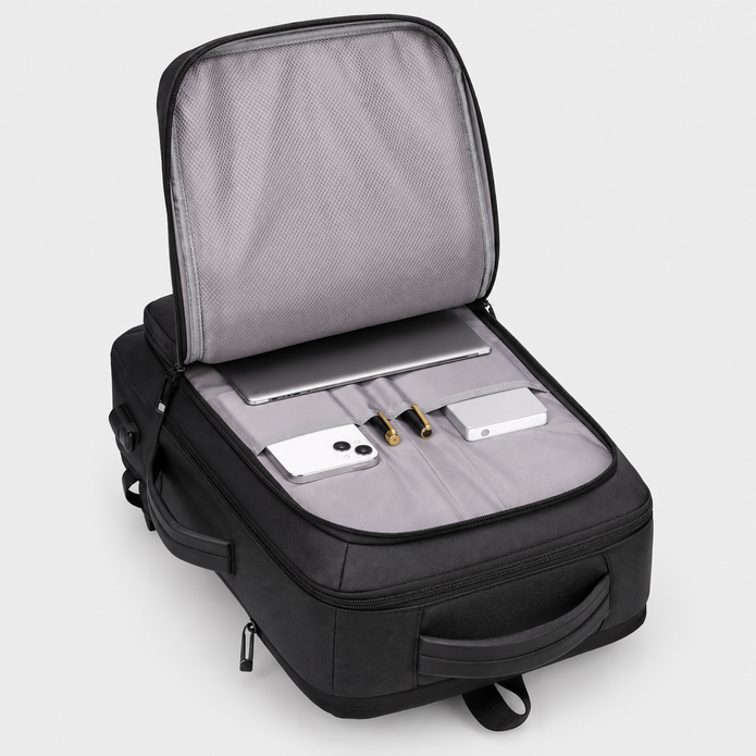 Rucsac de voiaj extensibil, aprobat pentru avion, cu pompă manuală
