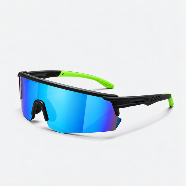 Unisex Rimless Mirror Shield Sports Sunglasses – UV400 Anti-Glare Outdoor Cycling & Driving Shades