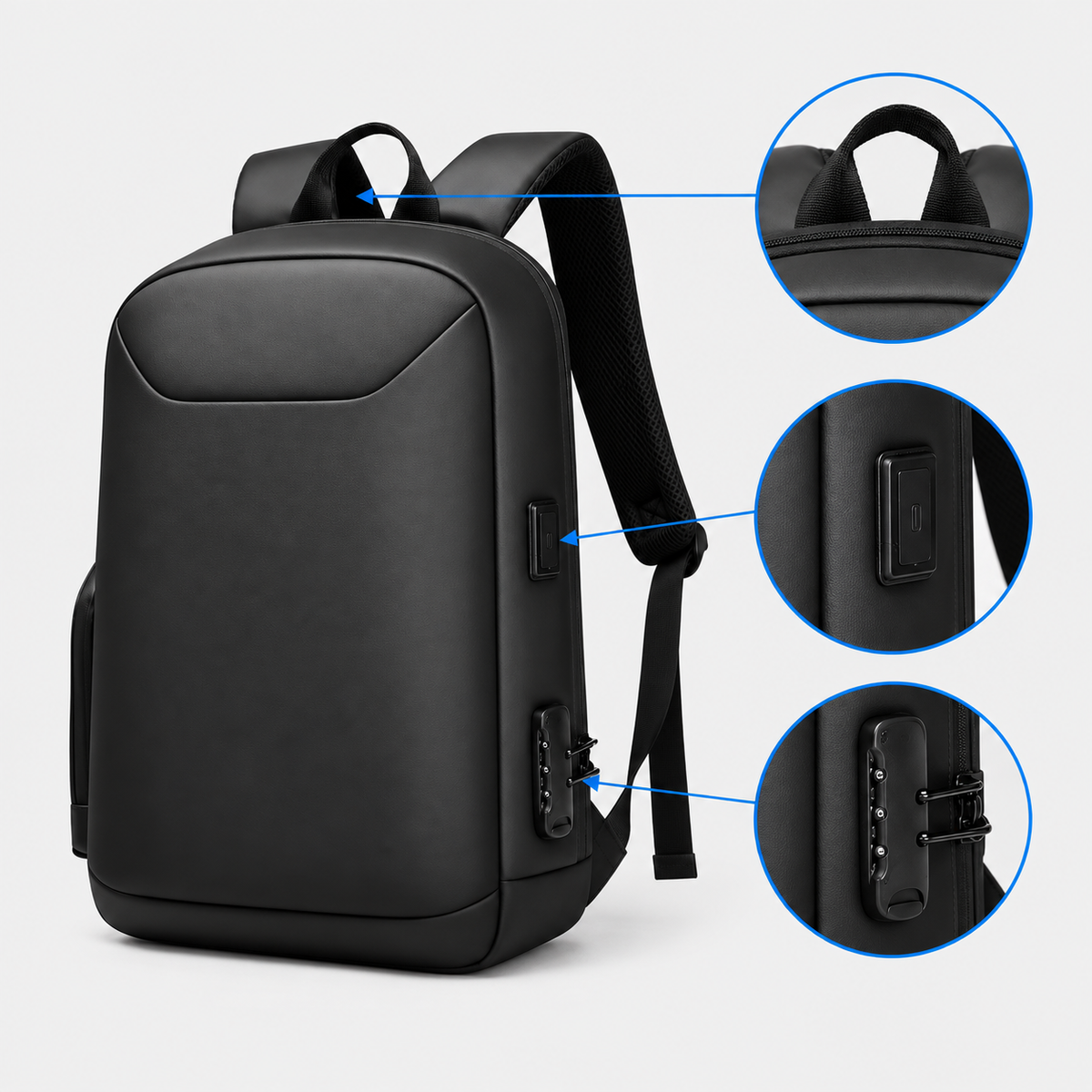 Rucsac de voiaj cu compresie prin vacuum, extensibil, de 40L, cu compartiment pentru laptop
