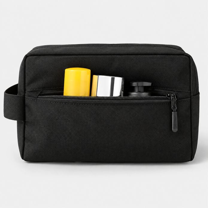 Compact Water-Resistant Toiletry Bag with Front Pocket
