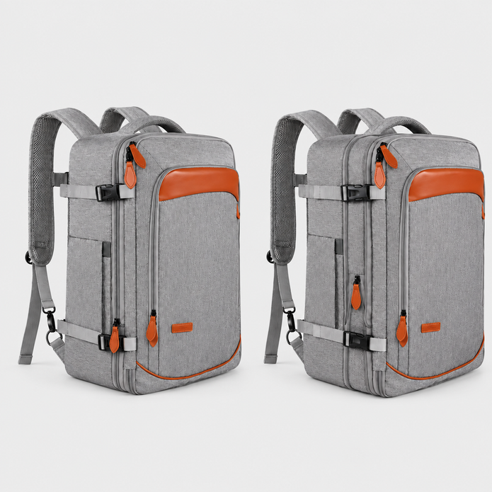 Rucsac de voiaj cu compresie prin vacuum, extensibil, de 40L, cu compartiment pentru laptop