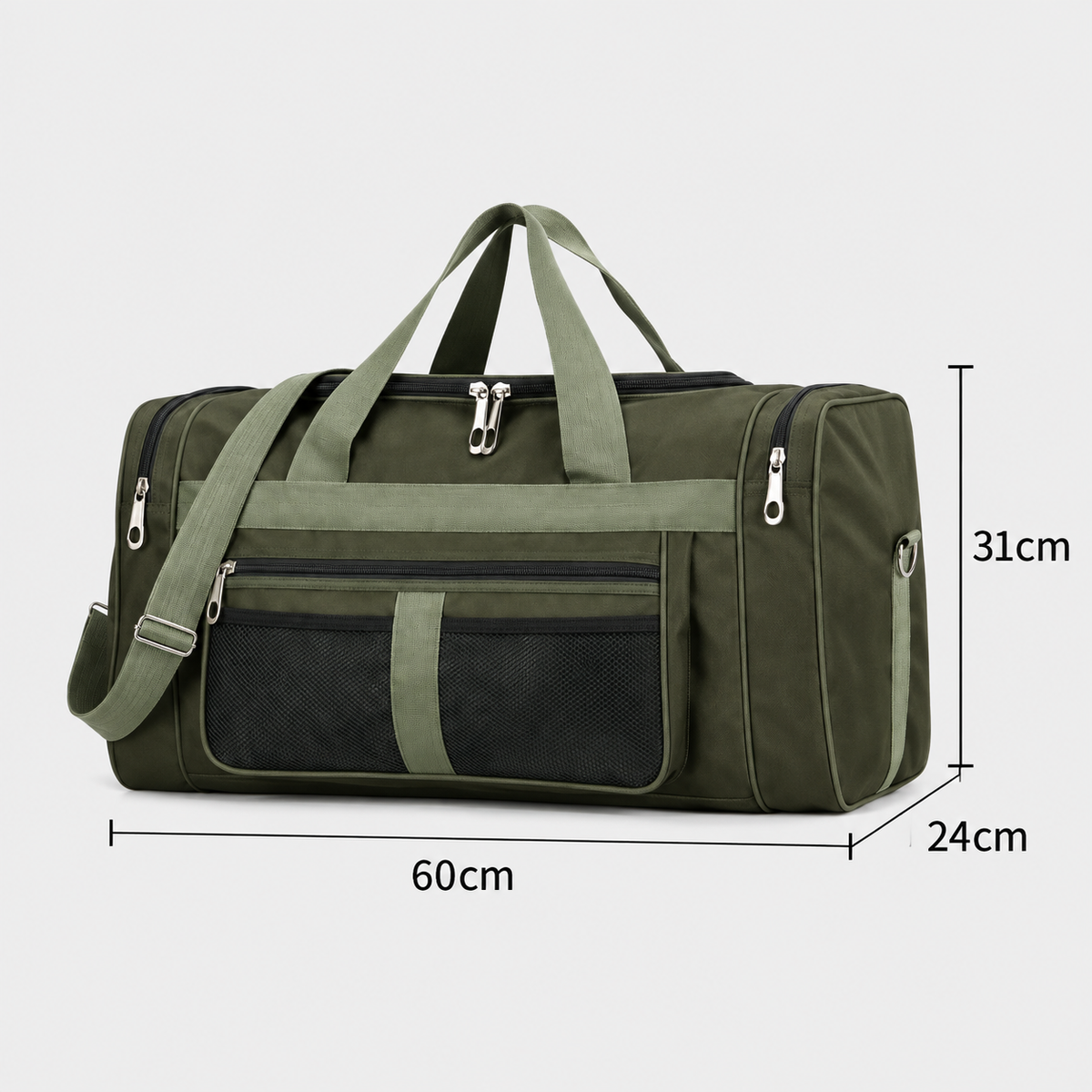 Dimensioni - Borsone versatile da viaggio per attività all'aperto – Borsa leggera da cabina resistente all'acqua