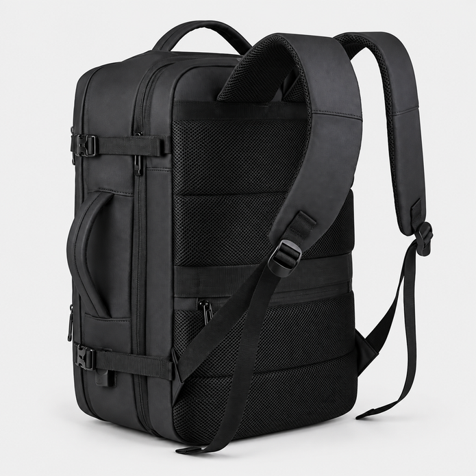Rucsac de voiaj cu compresie prin vacuum, extensibil, de 40L, cu compartiment pentru laptop